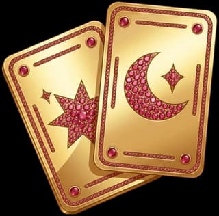A gilded playing card